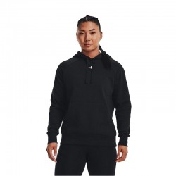 Under Armour Rival Fleece Hoodie Womens (1379500-001)ΓΥΝΑΙΚΕΙΑ ΦΟΥΤΕΡ ΜΠΛΟΥΖΑ ΜΕ ΚΟΥΚΟΥΛΑ  ΜΑΥΡΗ