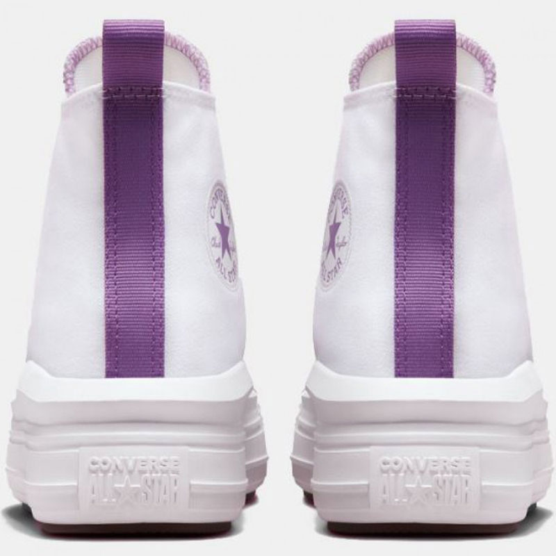 Converse High Chuck Taylor All Star Move Hi (A03667C)ΠΑΙΔΙΚΟ ΥΠΟΔΗΜΑ ΜΠΟΤΑΚΙ WHITE/PURPLE