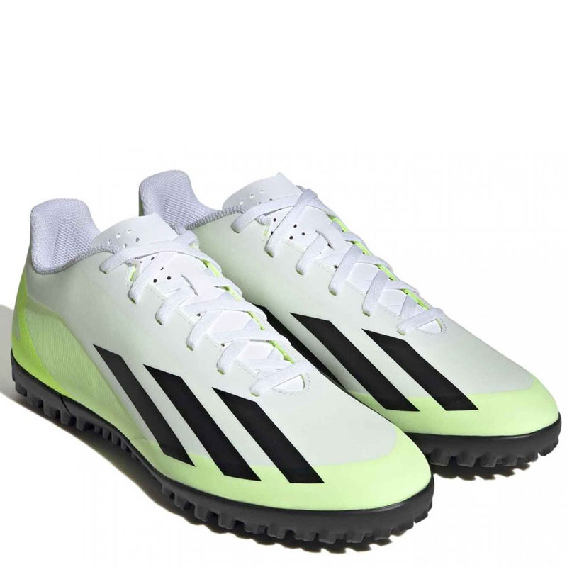 Adidas Χ Crazyfast.4 TF (IE1583)Ανδρικα Ποδοσφαιρικά Παπούτσια με Σχάρα Cloud White / Core Black / Lucid Lemon