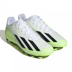 ADIDAS X CRAZYFAST.4 FxG (HQ4535)Ανδρικα Ποδοσφαιρικά Παπούτσια με Τάπες  Cloud White / Core Black / Lucid Lemon
