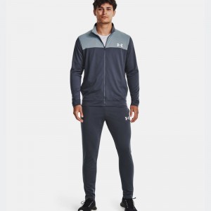 UNDER ARMOUR EMEA TRACKSUIT NOVELTY (1366212-044)ΑΝΔΡΙΚΟ ΣΕΤ ΦΟΡΜΑΣ Downpour Gray / Harbor Blue