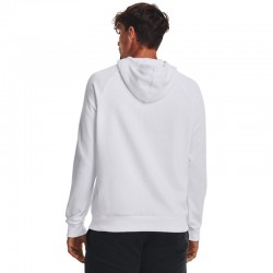 UNDER ARMOUR RIVAL FLEECE LOGO HD (1379758-100)Ανδρικό Φούτερ με Κουκούλα και Τσέπες White/Black