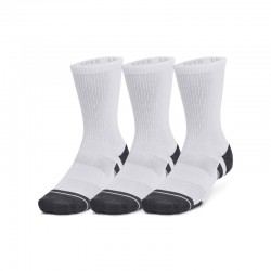 UNDER ARMOUR PERFORMANCE TECH CREW SOCKS 3-PACK (1379512-100)Αθλητικές Κάλτσες Λευκές 3 Ζεύγη