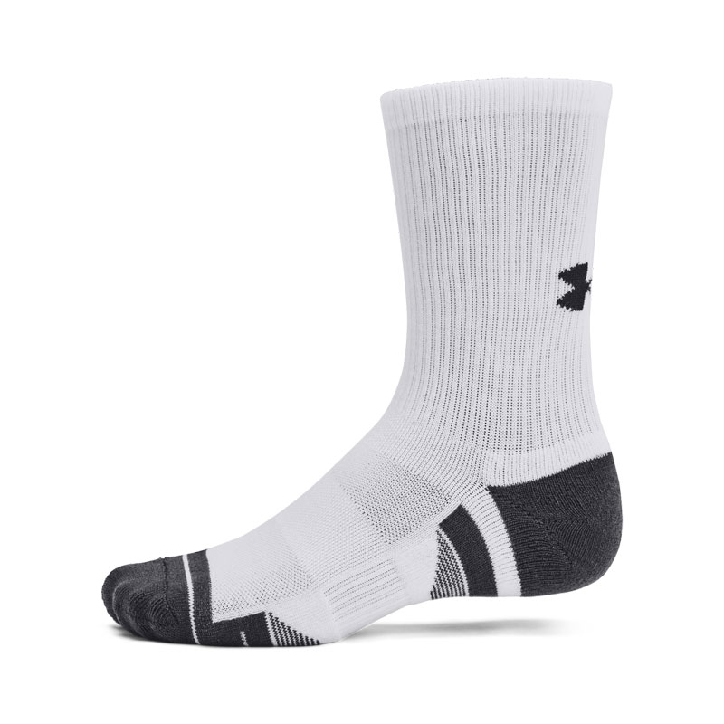 UNDER ARMOUR PERFORMANCE TECH CREW SOCKS 3-PACK (1379512-100)Αθλητικές Κάλτσες Λευκές 3 Ζεύγη