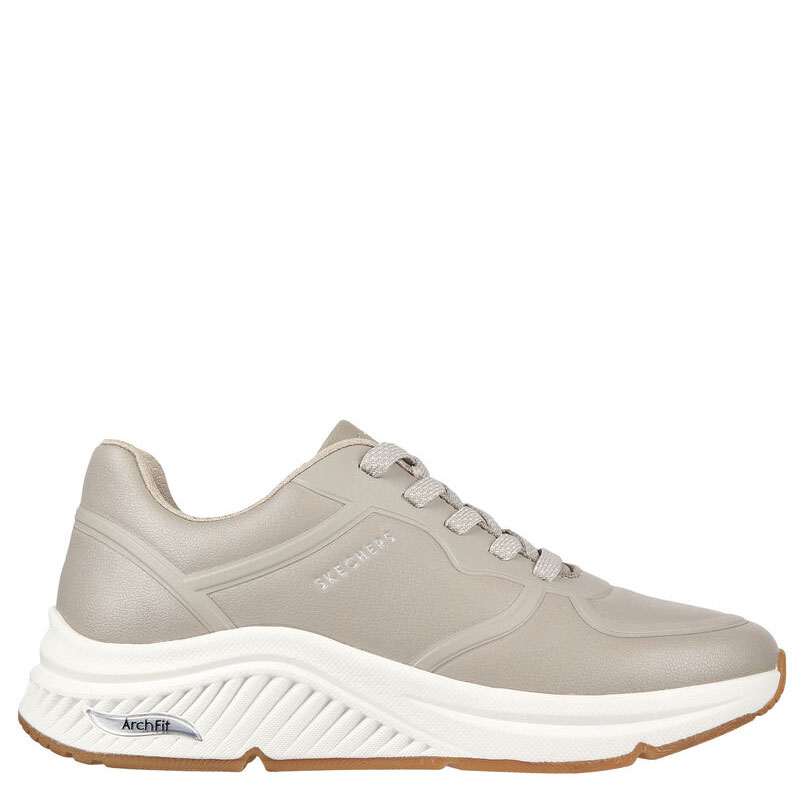 Skechers Arch Fit S-Miles-Mile Makers (155570-TPE)ΓΥΝΑΙΚΕΙΟ ΥΠΟΔΗΜΑ ΔΕΡΜΑΤΙΝΟ ΑΝΑΤΟΜΙΚΟ ΜΠΕΖ