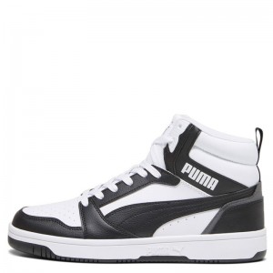 PUMA Rebound V6 MID (392326-01)ΑΝΔΡΙΚΟ ΜΠΟΤΑΚΙ White/Black PUMA Rebound V6 MID (392326-01)ΑΝΔΡΙΚΟ ΜΠΟΤΑΚΙ White/Black