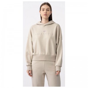 4F Γυναικείο Φούτερ Μπεζ (4FAW23TSWSF0717-83S)