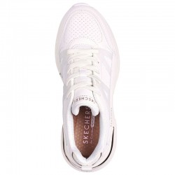 Skechers Snake Trimmed Perforated Durleather Lace Up Fashion Sneaker (177576-WHT)ΛΕΥΚΟ ΓΥΝΑΙΚΕΙΟ ΥΠΟΔΗΜΑ