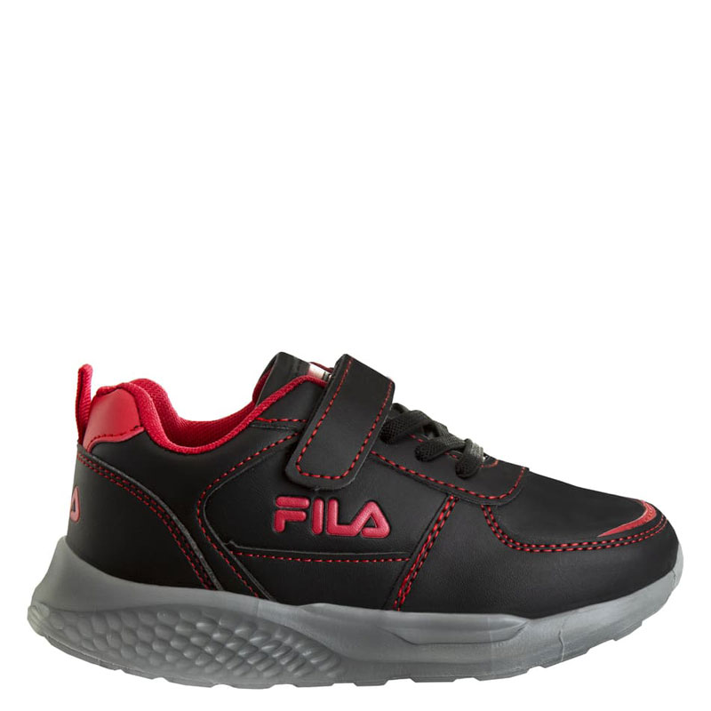 FILA Comfort Shine 2 (3JS33002-040)ΠΑΙΔΙΚΑ ΠΑΠΟΥΤΣΙΑ ΜΑΥΡΟ/ΓΚΡΙ/ΚΟΚΚΙΝΟ