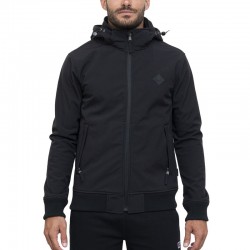 RUSSELL ATHLETIC ZIP THROUGH HOODY SOFTSHELL JACKET (A3-722-2-IO-099)ΑΝΔΡΙΚΟ ΜΑΥΡΟ ΜΠΟΥΦΑΝ