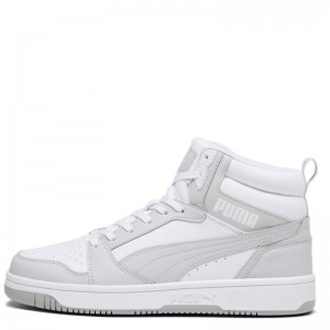 PUMA Rebound V6 (392326-05)ΑΝΔΡΙΚΟ ΥΠΟΔΗΜΑ ΜΠΟΤΑΚΙ  White/Ash Gray PUMA Rebound V6 (392326-05)ΑΝΔΡΙΚΟ ΥΠΟΔΗΜΑ ΜΠΟΤΑΚΙ  White/Ash Gray