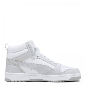 PUMA Rebound V6 (392326-05)ΑΝΔΡΙΚΟ ΥΠΟΔΗΜΑ ΜΠΟΤΑΚΙ  White/Ash Gray PUMA Rebound V6 (392326-05)ΑΝΔΡΙΚΟ ΥΠΟΔΗΜΑ ΜΠΟΤΑΚΙ  White/Ash Gray