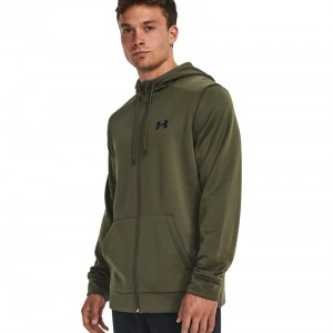 UNDER ARMOUR FLEECE FULL ZIP HOODIE (1373357-390)Ανδρικη Ζακετα με Κουκούλα Χακί UNDER ARMOUR FLEECE FULL ZIP HOODIE (1373357-390)Ανδρικη Ζακετα με Κουκούλα Χακί