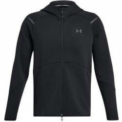 UNDER ARMOUR Unstoppable Flc FZ (1379806-001)ΑΝΔΡΙΚΗ ΖΑΚΕΤΑ ΜΕ ΚΟΥΚΟΥΛΑ ΜΑΥΡΗ