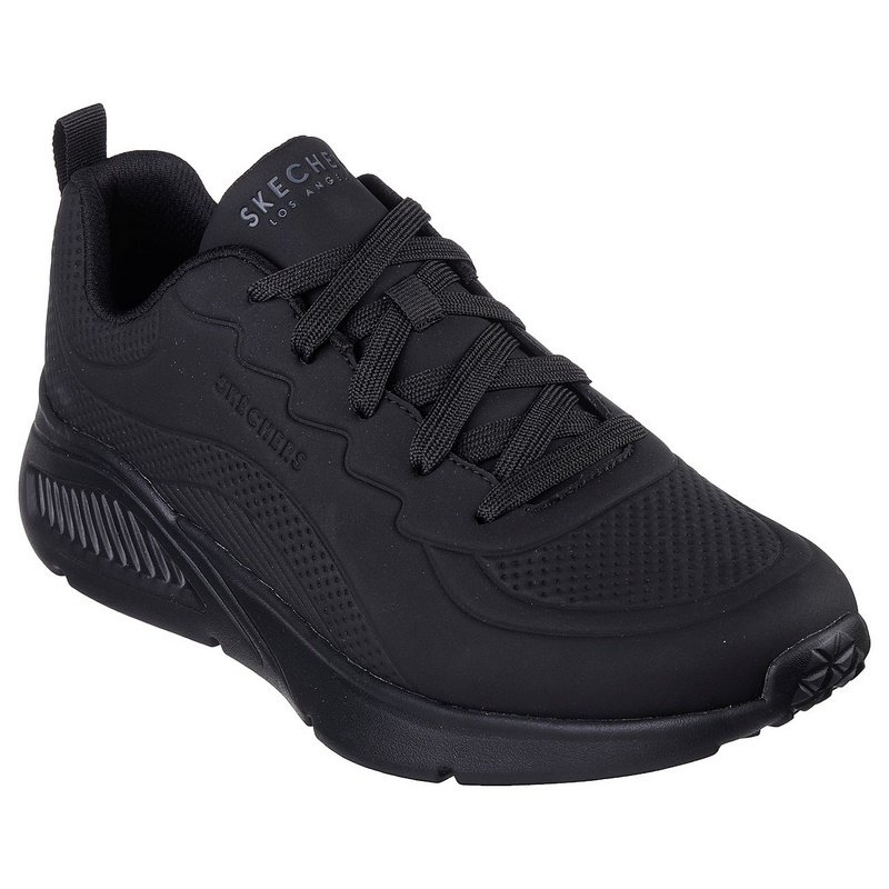 Skechers Deboss Durabuck Lace Up Fashion WMNS (177288-BBK)ΓΥΝΑΙΚΕΙΟ ΥΠΟΔΗΜΑ ΜΑΥΡΟ