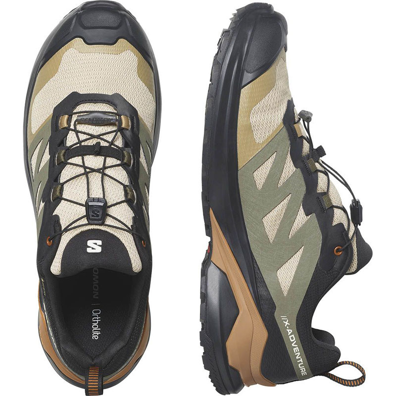 Salomon X-Adventure GTX (473213)Ανδρικά Παπούτσια  Αδιάβροχα με Μεμβράνη Gore-Tex SAFARI/BLACK/SUGAR ALMOND