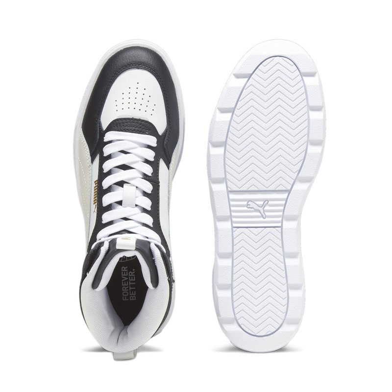 Puma Karmen Rebelle Mid (387213-11)Γυναικεία Μποτάκια White/Vapor Gray/Black