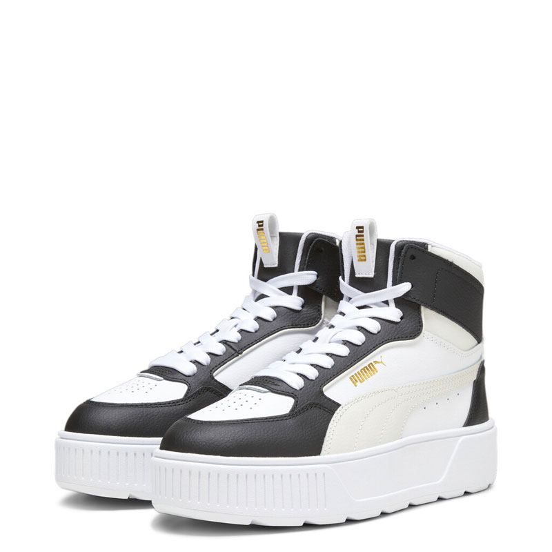 Puma Karmen Rebelle Mid (387213-11)Γυναικεία Μποτάκια White/Vapor Gray/Black