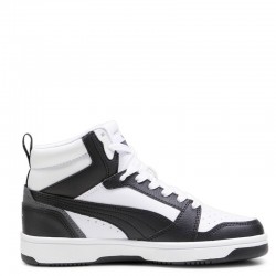 Puma Rebound V6 MID JR (393831-01)ΠΑΙΔΙΚΟ ΥΠΟΔΗΜΑ ΜΠΟΤΑΚΙ WHITE/BLACK/GRAY