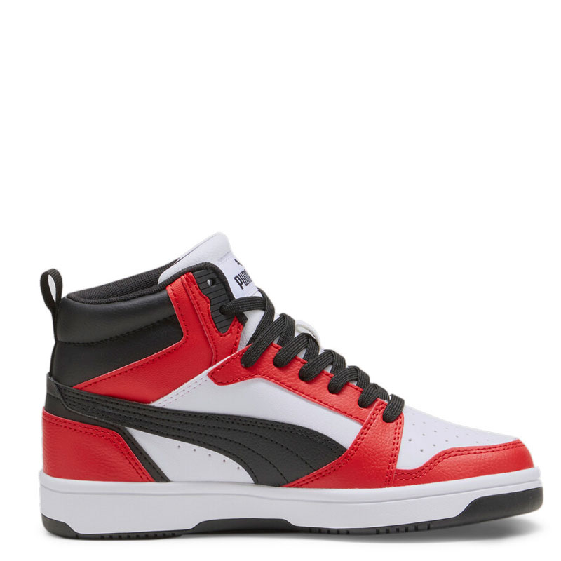 Puma Rebound V6 MID JR (393831-03)ΠΑΙΔΙΚΟ ΥΠΟΔΗΜΑ ΜΠΟΤΑΚΙ RED/WHITE/BLACK