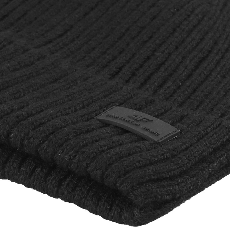 4F MENS WINTER BEANIE (4FAW23ACAPM317-20S)ΜΑΥΡΟΣ ΑΝΔΡΙΚΟΣ ΣΚΟΥΦΟΣ