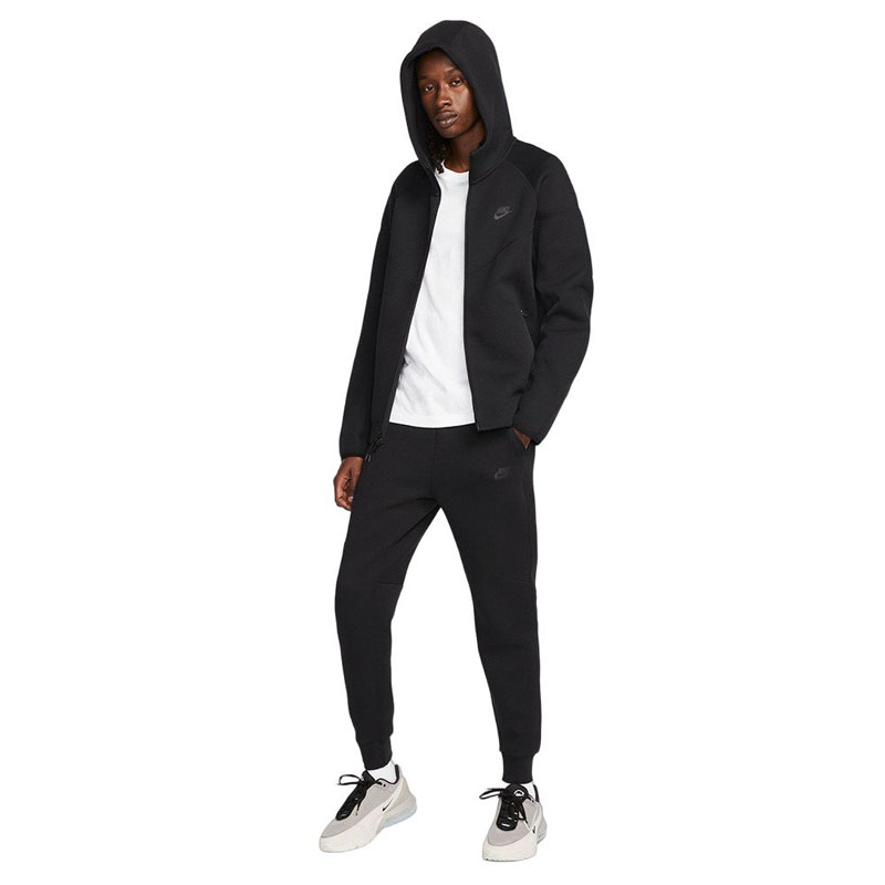 Nike Sportswear Tech Fleece Windrunner (FB7921-010)Ανδρική Φούτερ Ζακέτα με Κουκούλα και Τσέπες Μαύρη