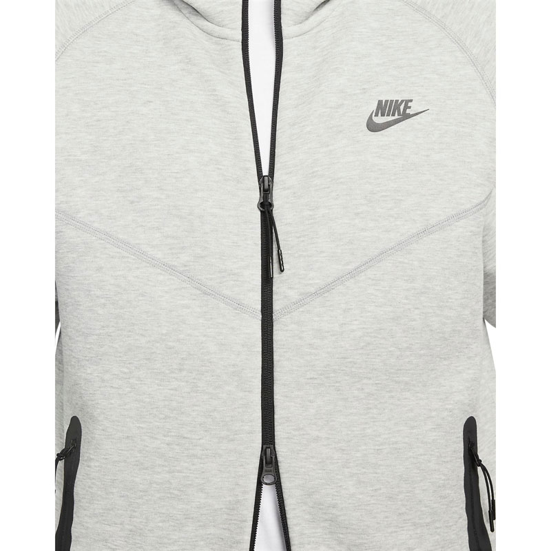 Nike Sportswear Tech Fleece Windrunner (FB7921-063)Ανδρική Φούτερ Ζακέτα με Κουκούλα και Τσέπες Γκρι