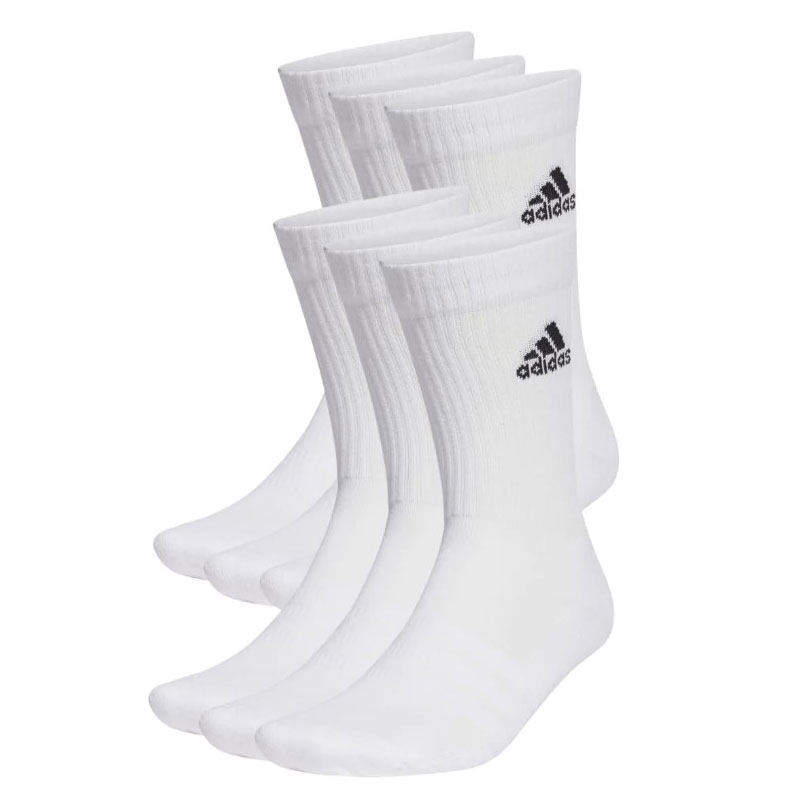 ADIDAS CUSHIONED SPORTSWEAR CREW SOCKS 6 PAIRS (HT3453)Αθλητικές Κάλτσες Λευκές 6 Ζεύγη