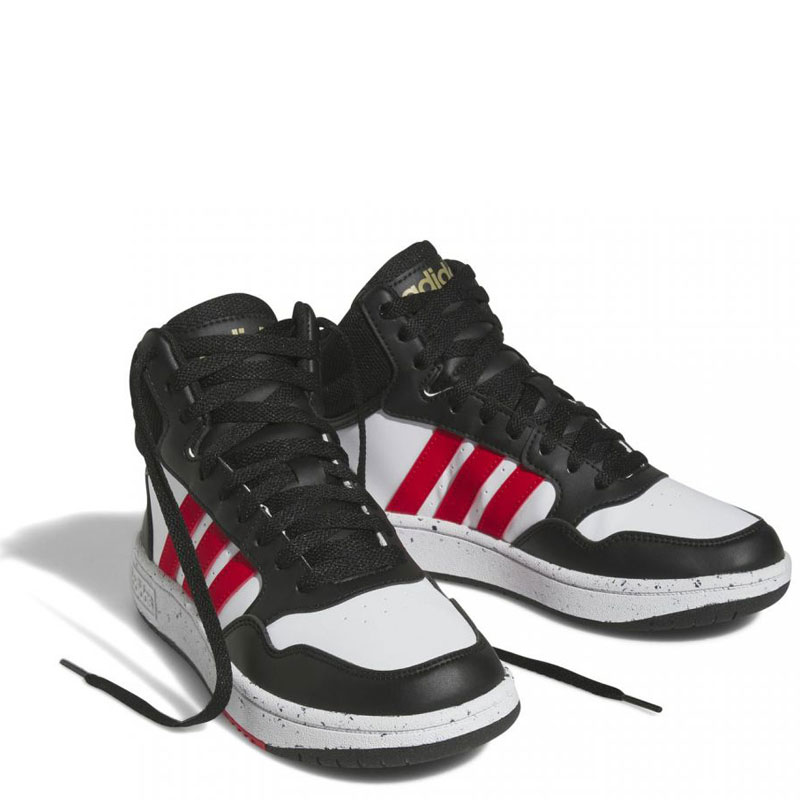 ADIDAS HOOPS MID KIDS (HR0227)ΠΑΙΔΙΚΑ ΜΠΟΤΑΚΙΑ Cloud White / Vivid Red / Core Black