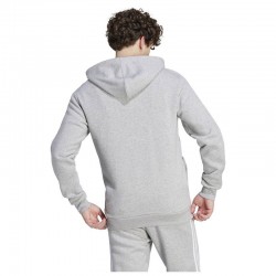 ADIDAS ESSENTIALS FLEECE 3-STRIPES FULL-ZIP HOODIE (IJ6479)Ανδρική Φούτερ Ζακέτα με Κουκούλα και Τσέπες Medium Grey Heather