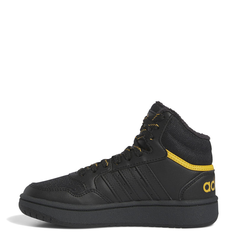 ADIDAS HOOPS MID 3.0 SHOES KIDS (IF7736)ΠΑΙΔΙΚΑ ΜΠΟΤΑΚΙΑ Core Black / Preloved Yellow