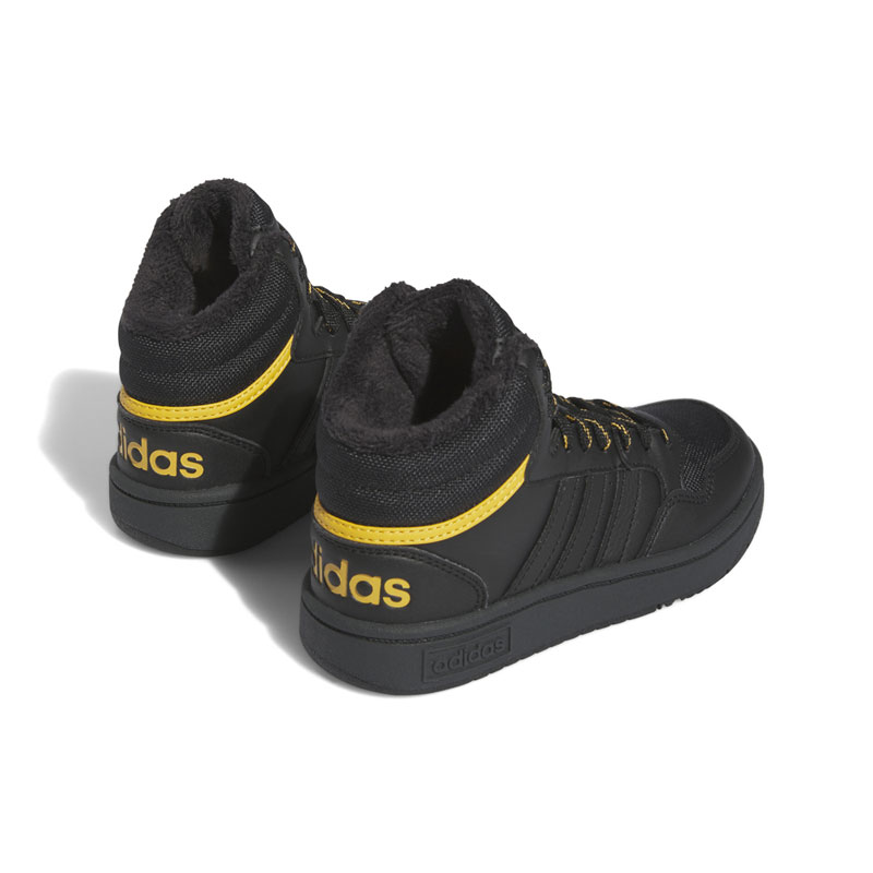 ADIDAS HOOPS MID 3.0 SHOES KIDS (IF7736)ΠΑΙΔΙΚΑ ΜΠΟΤΑΚΙΑ Core Black / Preloved Yellow