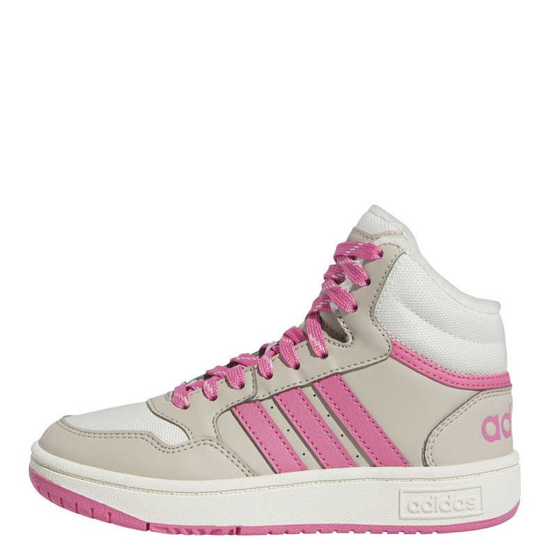 ADIDAS HOOPS MID 3.0 SHOES KIDS (IF7739)ΠΑΙΔΙΚΑ ΠΑΠΟΥΤΣΙΑ ΜΠΟΤΑΚΙΑ Wonder Beige / Pink Fusion / Off White