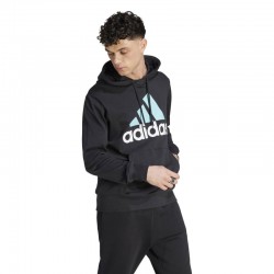 Adidas Essentials Logo (IJ8574)Ανδρικό Φούτερ με Κουκούλα Μαύρο