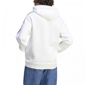 ADIDAS ESSENTIALS FLEECE 3-STRIPES HOODIE (IJ6476)ΑΝΔΡΙΚΗ ΦΟΥΤΕΡ ΜΠΛΟΥΖΑ ΛΕΥΚΗ