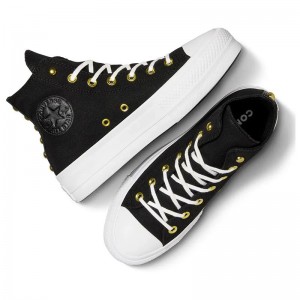 CONVERSE Chuck Taylor All Star Lift Platform Star Studded (A05453C)ΓΥΝΑΙΚΕΙΟ ΜΠΟΤΑΚΙ Black/White/Gold CONVERSE Chuck Taylor All Star Lift Platform Star Studded (A05453C)ΓΥΝΑΙΚΕΙΟ ΜΠΟΤΑΚΙ Black/White/Gold