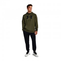 UNDER ARMOUR BIG LOGO FLEECE HOODIE (1379743-390)ΑΝΔΡΙΚΗ ΜΠΛΟΥΖΑ ΜΕ ΚΟΥΚΟΥΛΑ ΛΑΔΙ