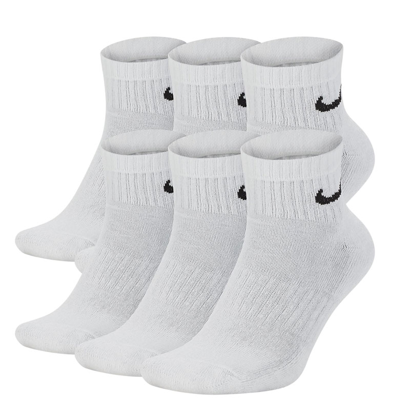 Nike Everyday Cushioned Training Ankle 6 PAIRS (SX7669-100)Αθλητικές Κάλτσες Λευκές 6 Ζεύγη