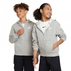 Nike Sportswear Club Kids (FD3004-063)Παιδική Ζακέτα Φούτερ Fleece Γκρι
