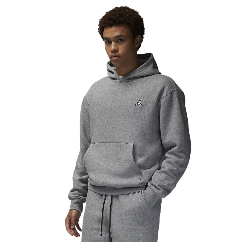 Jordan Essential Fleece Pullover Hoodie (DQ7466-091)ΑΝΔΡΙΚΗ ΦΟΥΤΕΡ ΜΠΛΟΥΖΑ ΜΕ ΚΟΥΚΟΥΛΑ ΓΚΡΙ