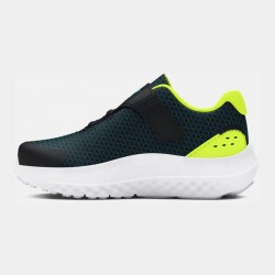 UNDER ARMOUR SURGE 4 INF (3027105-003)ΒΡΕΦΙΚΑ  ΠΑΠΟΥΤΣΙΑ Black/High Vis Yellow/Circuit Teal