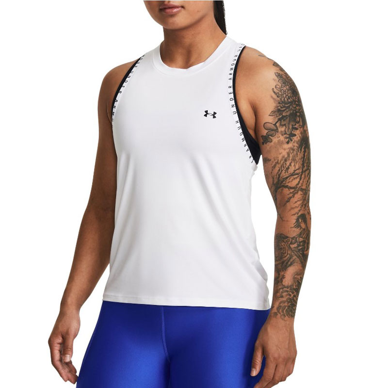 Under Armour Knockout Novelty (1379434-100)Γυναικεία Αθλητική Μπλούζα Αμάνικη ΛΕΥΚΗ