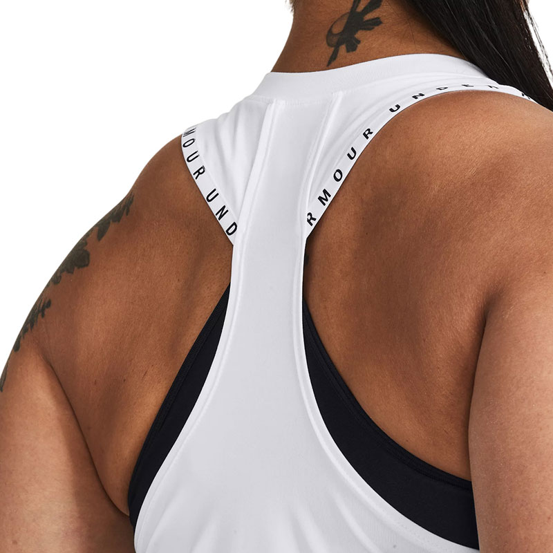 Under Armour Knockout Novelty (1379434-100)Γυναικεία Αθλητική Μπλούζα Αμάνικη ΛΕΥΚΗ