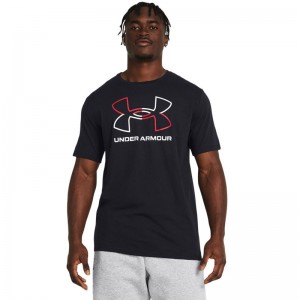 Under Armour Foundation Short Sleeve (1382915-001)ΑΝΔΡΙΚΟ T-SHIRT Black / Red / White