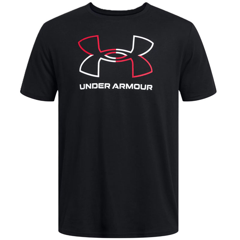 Under Armour Foundation Short Sleeve (1382915-001)ΑΝΔΡΙΚΟ T-SHIRT Black / Red / White