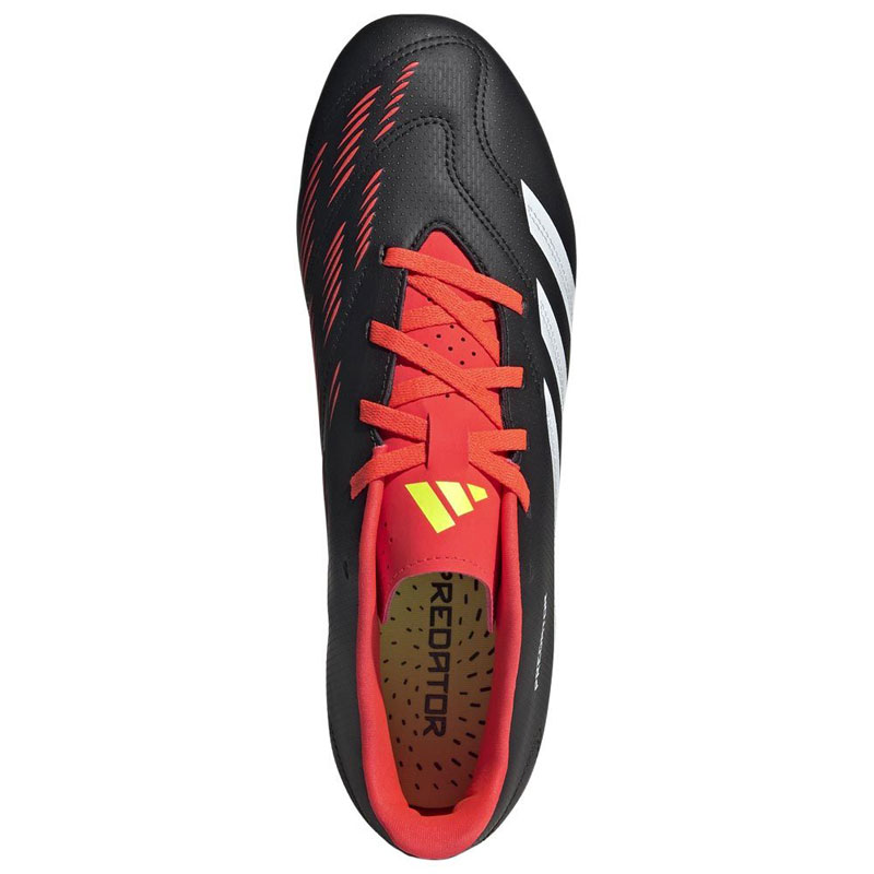 ADIDAS PREDATOR 24 CLUB FLEXIBLE GROUND BOOTS (IG7760)ΑΝΔΡΙΚΑ ΠΟΔΟΣΦΑΙΡΙΚΑ ΠΑΠΟΥΤΣΙΑ ΜΕ ΤΑΠΕΣ Core Black / Cloud White / Solar Red