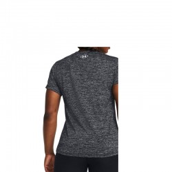 UNDER ARMOUR TECH TWIST SHORT-SLEEVED V-NECK TRAINING TOP (1384227-001)ΓΥΝΑΙΚΕΙΟ T-SHIRT Black/White