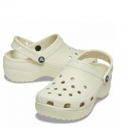 Crocs Classic Platform Clog (206750-2Y2)Ανατομικά Σαμπό Μπεζ