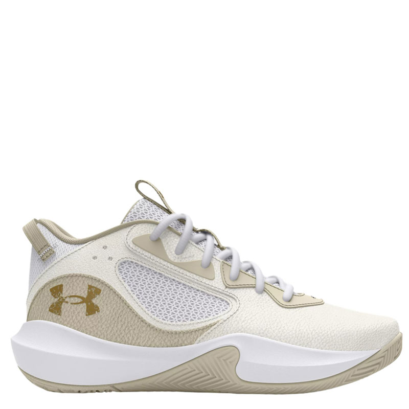 Under Armour Lockdown 6 (3025616-103)ΑΝΔΡΙΚΑ ΠΑΠΟΥΤΣΙΑ ΜΠΑΣΚΕΤ ΛΕΥΚΟ/ΜΠΕΖ/ΧΡΥΣΟ