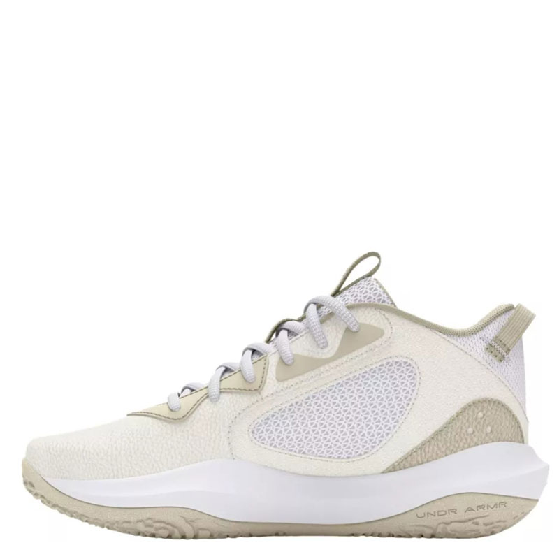 Under Armour Lockdown 6 (3025616-103)ΑΝΔΡΙΚΑ ΠΑΠΟΥΤΣΙΑ ΜΠΑΣΚΕΤ ΛΕΥΚΟ/ΜΠΕΖ/ΧΡΥΣΟ